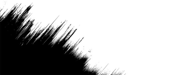 Vector old white and black brush stroke banner background 