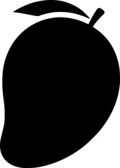 Fototapeta premium mango fruit minimalist silhouette vector icon - for graphic design projects mango, Modern Artwork vector illustration 