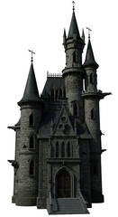 Obraz premium Isolated 3D Rendering Of Gothic Medieval Stone Castle Architecture
