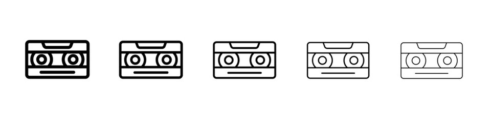 Cassette tape icon simple illustration logo art