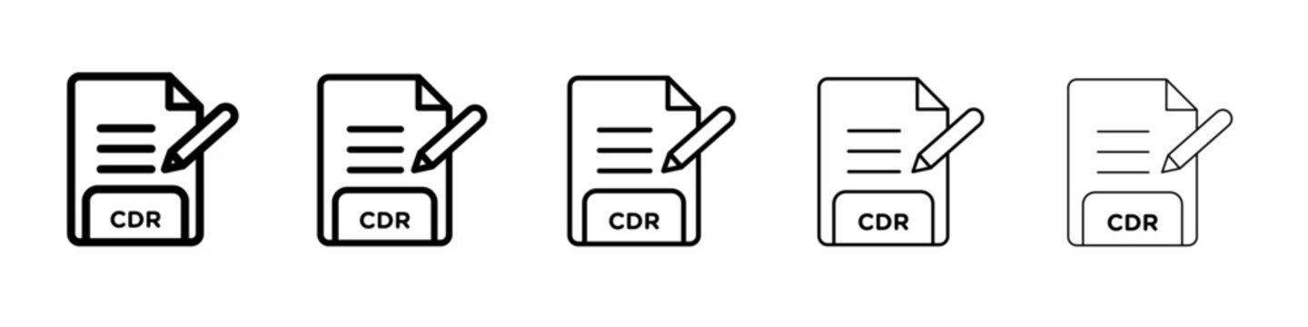 CDR File Document Icon simple illustration logo art