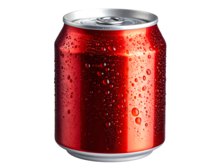 red soda can