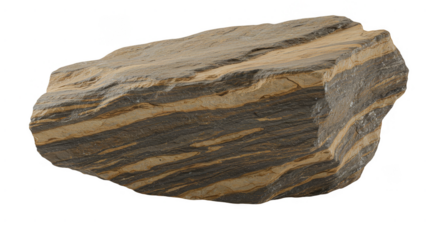 Isolated Banded Sedimentary Rock Mineral Sandstone Geology Transparent
