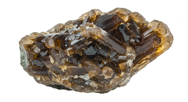 Isolated Brown Fluorite Mineral Specimen Transparent Background