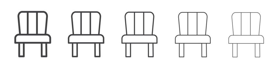 Chair icon simple illustration logo art