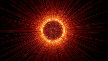 Macro view of a fusion reactor plasma core, glowing hot plasma, magnetic field lines