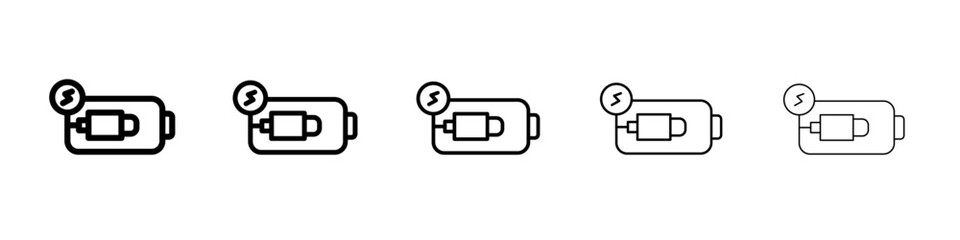 Charging battery icon simple illustration logo art
