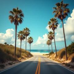palms on the beach