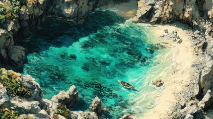 Coastal Cove with Turquoise Water