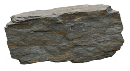 Isolated Close Up Texture Stone Rock with Transparent Background