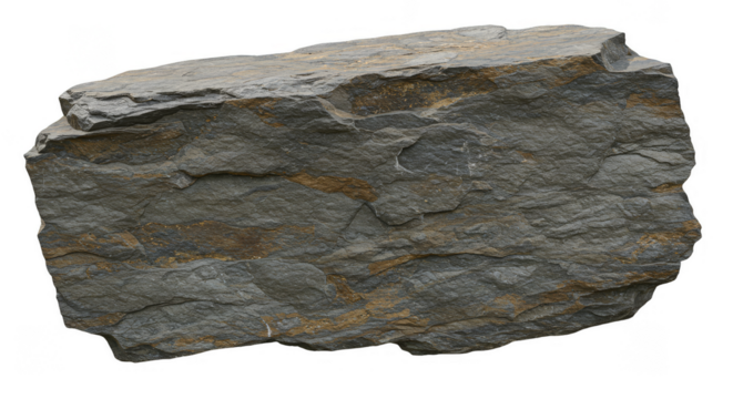 Isolated Close Up Texture Stone Rock with Transparent Background