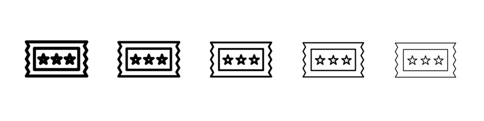 Cinema ticket icon simple illustration logo art