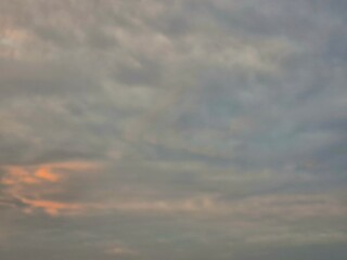 Naklejka premium Cloudy afternoon sky view during the dry season at Pamekasan, Indonesia