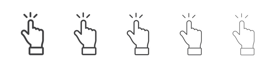Click hand icon simple illustration logo art