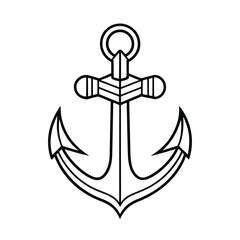 anchor tattoo vector illustration