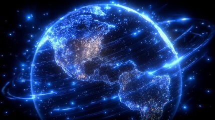 Obraz premium The Earth is visually represented through displays of green energy initiatives and CO2 reduction efforts to combat climate change and limit global warming impacts