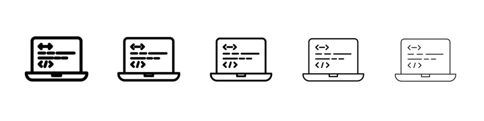 Coding icon simple illustration logo art