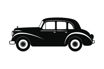 Obraz premium Car silhouette vector bundle illustration, Set of black Car silhouette vector