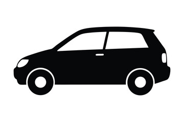 Fototapeta premium Car silhouette vector bundle illustration, Set of black Car silhouette vector