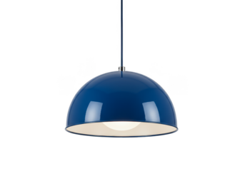 Isolated Blue Pendant Lamp With Transparent Background For Interior Design