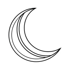 moon line tattoo vector illustration