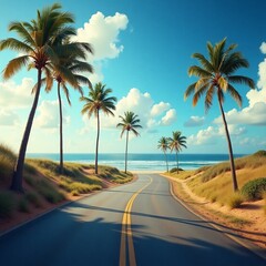 palm trees on the beach