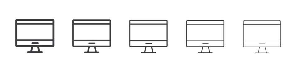 Computer icon simple illustration logo art