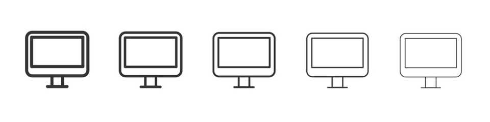Computer monitor icon simple illustration logo art