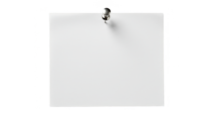 Isolated Paper Note with Pin Tack Message and Office Reminder