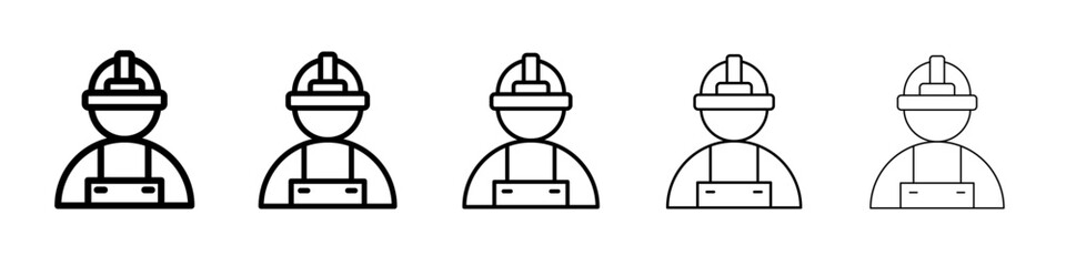 Construction worker icon simple illustration logo art
