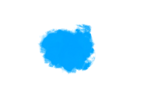 Blue watercolor splash isolated on transparent background. PNG