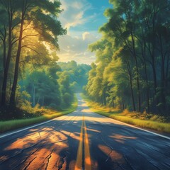 road in autumn