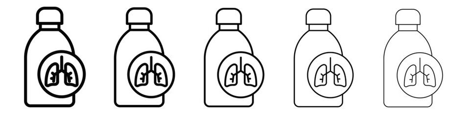 Obraz premium cough syrup icon simple illustration logo art