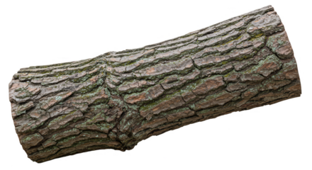 Isolated Log Detailed Wood Bark Texture Forest Tree Trunk Material