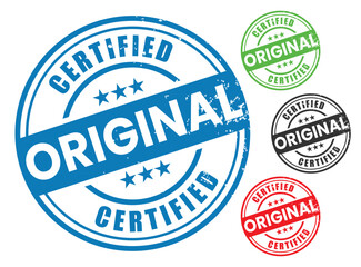 Certified Original Grunge Stamp Authentic Product Seal Badge Collection