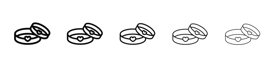 Couple Ring icon simple illustration logo art