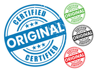 Certified Original Grunge Stamp Authentic Product Seal Badge Collection