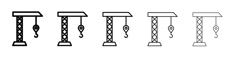 Crane hook icon simple illustration logo art