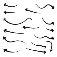 Grunge arrow vector. grunge arrow brush .grunge arrow paint icon set.