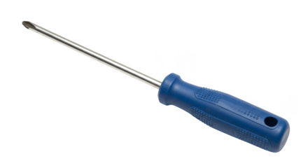 Isolated Phillips Screwdriver Blue Handle Hand Tool for Repair Work