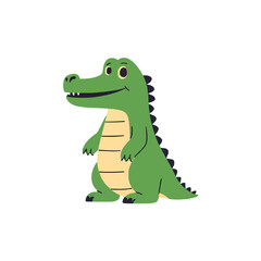 Fototapeta premium cartoon crocodile with a smile