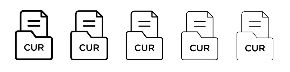 CUR File Document Icon simple illustration logo art