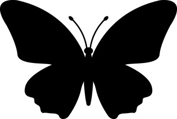 Butterfly Silhouette Icon — Minimal Insect Illustration for Summer and Nature Themes