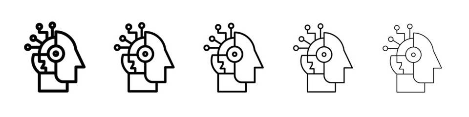 Cyborg icon simple illustration logo art