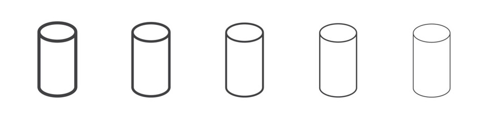 Cylinder geometrical icon simple illustration logo art