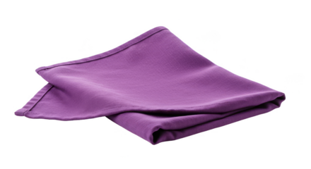 Isolated Purple Fabric Cloth Texture Background on Transparent Surface