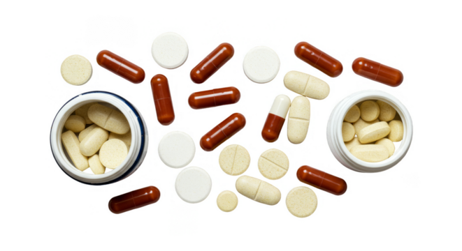 Isolated Medicine Pills and Capsules for Health Transparent PNG