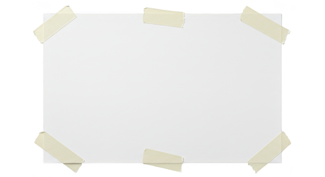 Isolated Paper Note Texture with Adhesive Tapes Blank Card Office