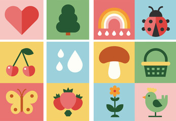 Elements of spring seasons