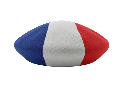 Isolated Rugby Ball with French Flag Colors in Transparent Background - Powered by Adobe